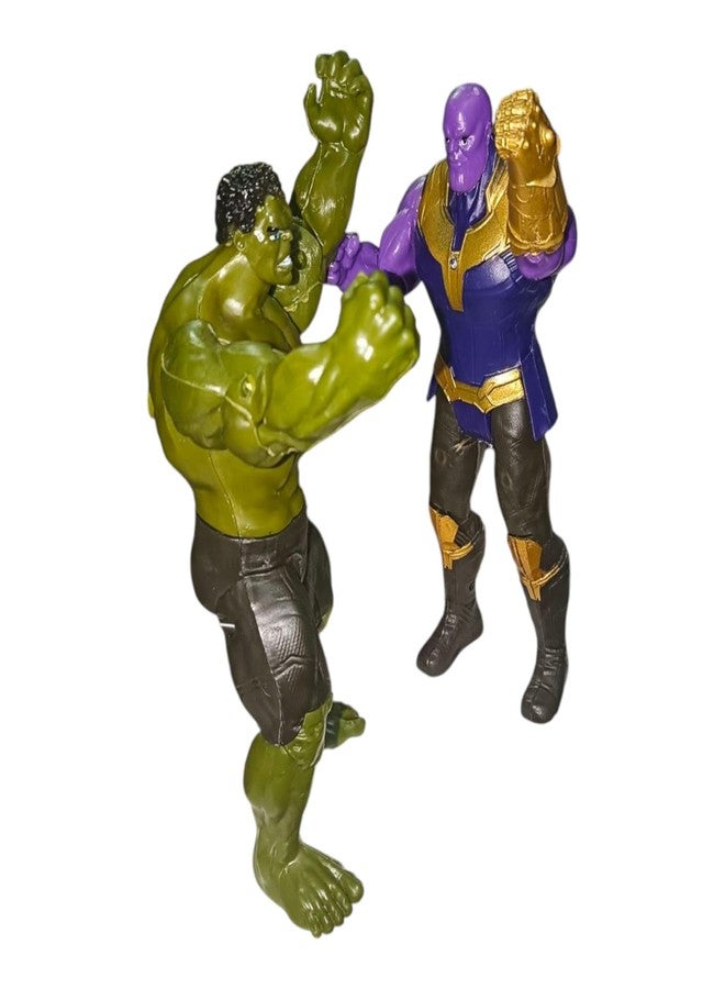 ONE POINT COLLECTIONS Superhero Titan Action Figure (Set of– 2) Purple War Villain & Green Rage Monster Collectible Toy for Kids - Image 3