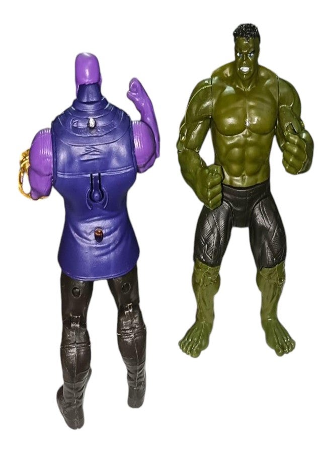 ONE POINT COLLECTIONS Superhero Titan Action Figure (Set of– 2) Purple War Villain & Green Rage Monster Collectible Toy for Kids - Image 2
