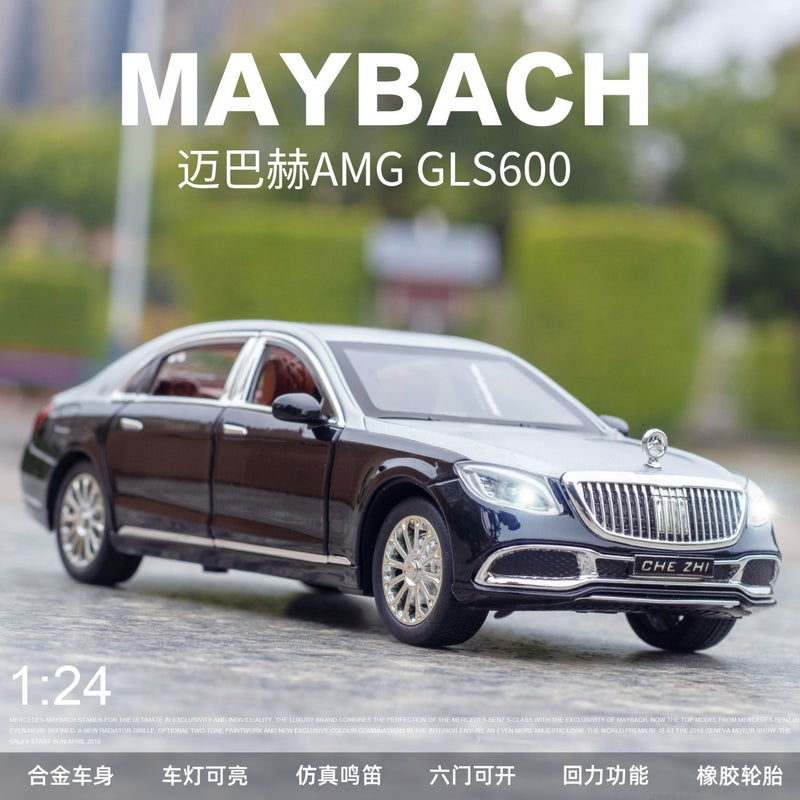 1:24 Mercedes-Benz Maybach S600 Alloy Car Model Sound And Light Children'S Toy Car Gift Collection - Image 4