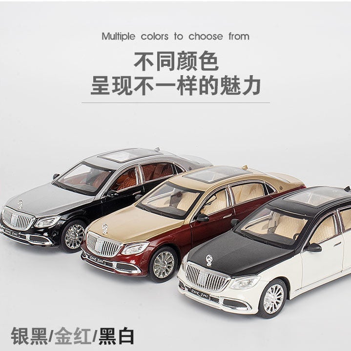 1:24 Mercedes-Benz Maybach S600 Alloy Car Model Sound And Light Children'S Toy Car Gift Collection - Image 5
