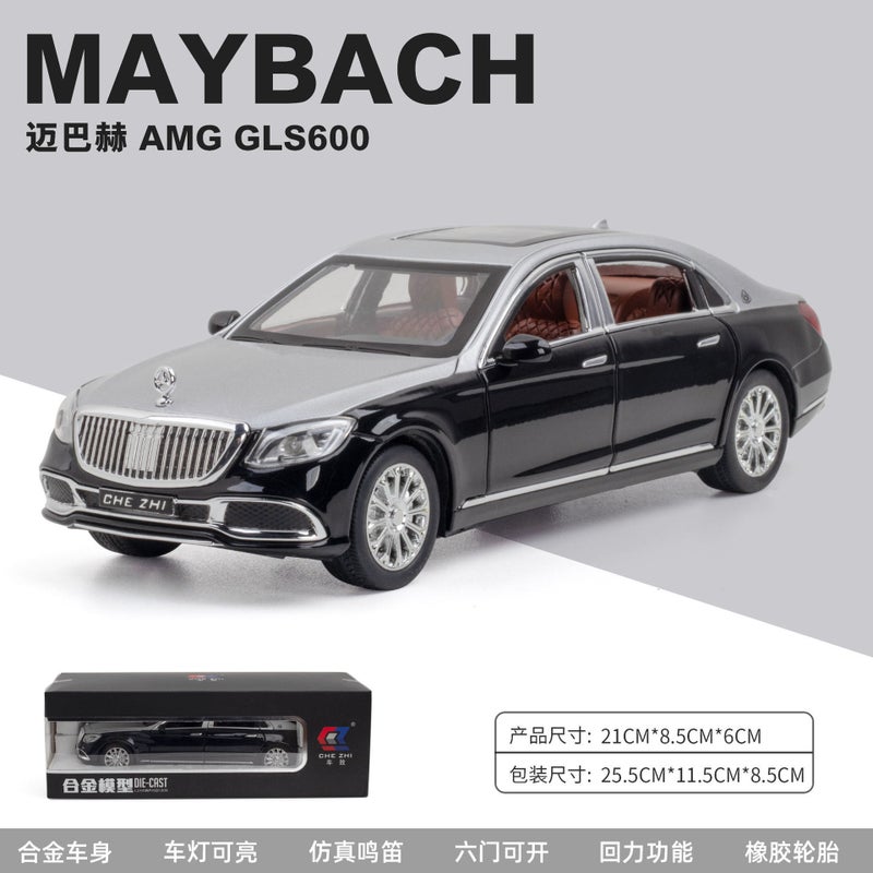 1:24 Mercedes-Benz Maybach S600 Alloy Car Model Sound And Light Children'S Toy Car Gift Collection - Image 1
