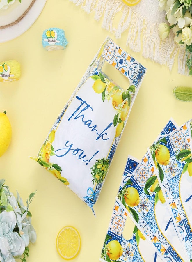 Serencatcher 50Pcs Lemon Party Favors Bags, Lemon Birthday Baby Shower Lemon theme Candy Goodie Treat Bags Plastic for She Found Her Main Squeeze Bridal Shower Engagement Bachelorette Wedding - Image 3