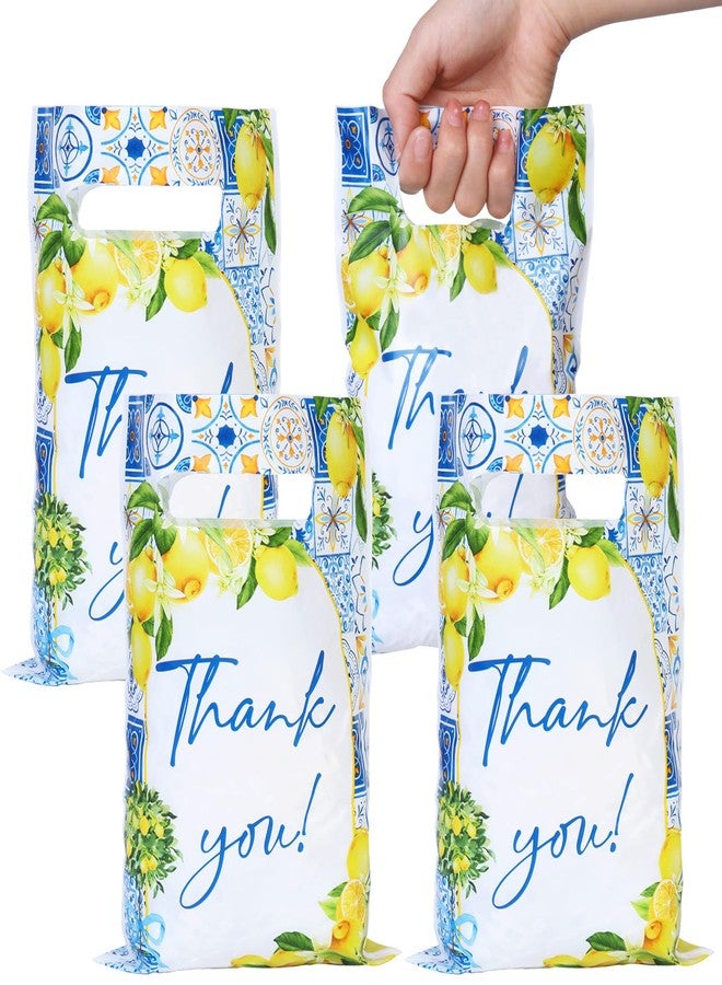 Serencatcher 50Pcs Lemon Party Favors Bags, Lemon Birthday Baby Shower Lemon theme Candy Goodie Treat Bags Plastic for She Found Her Main Squeeze Bridal Shower Engagement Bachelorette Wedding - Image 1