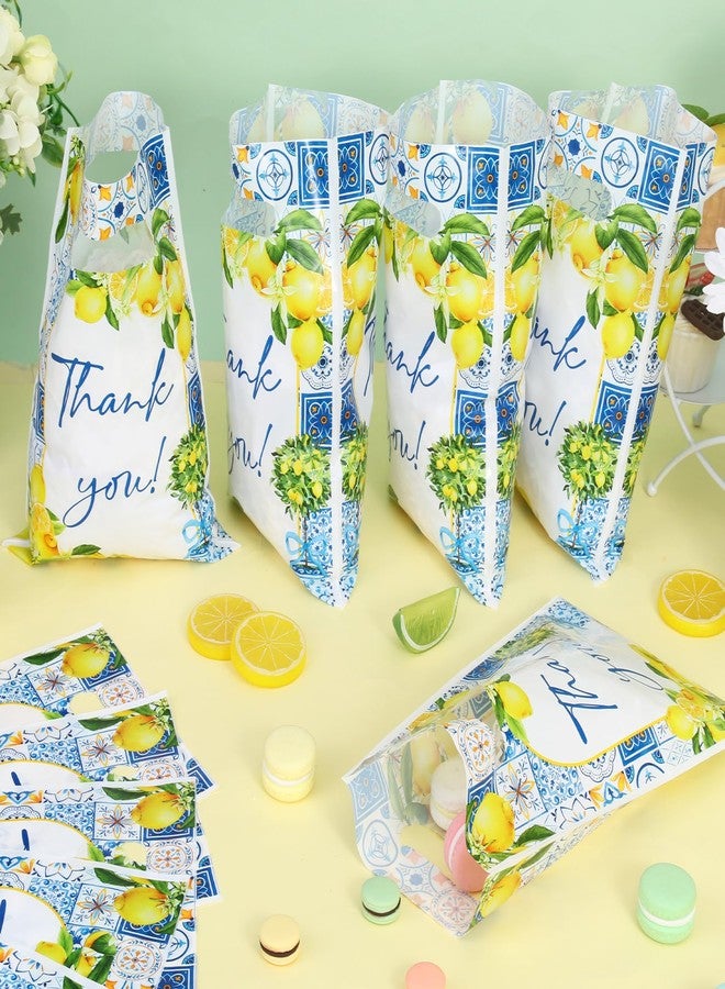 Serencatcher 50Pcs Lemon Party Favors Bags, Lemon Birthday Baby Shower Lemon theme Candy Goodie Treat Bags Plastic for She Found Her Main Squeeze Bridal Shower Engagement Bachelorette Wedding - Image 4