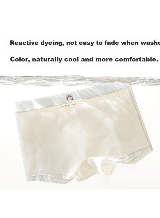 Red Bean Hodo Girls' Summer Thin Comfortable Breathable Antibacterial Seamless Developmental Boxer Briefs 3-pack - Image 4