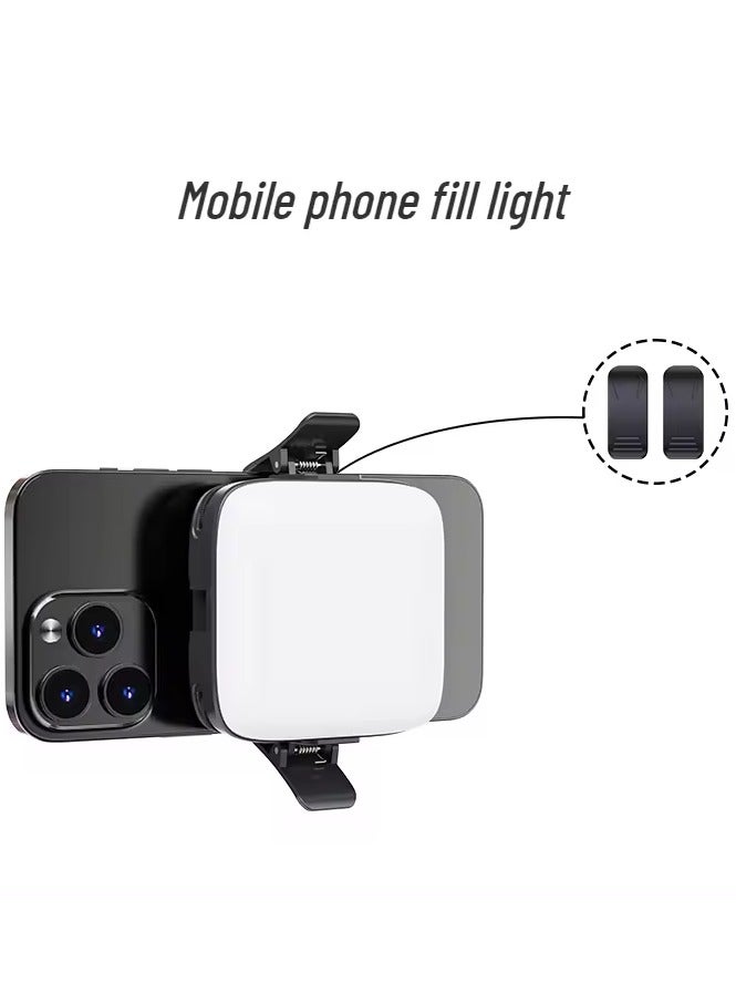 FM11  LED High Power Rechargeable Clip Fill Video Light with Front & Back Clip Adjusted 5 Light Modes for Phone iPhone Android iPad - Image 4