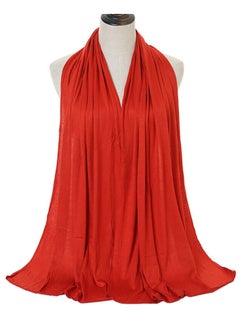 Sky cashmere Premium Jersey Stretch Shailah Hijab Scarf - Red 