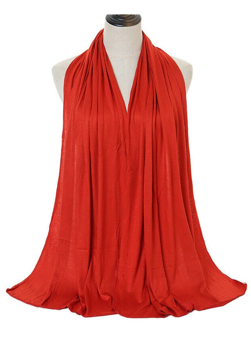 Sky cashmere Premium Jersey Stretch Shailah Hijab Scarf - Red 