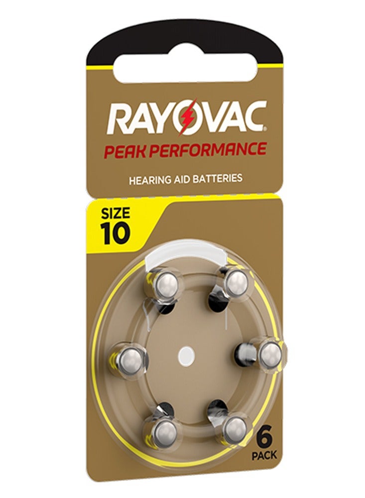 Rayovac Hearing Aid Batteries Peak Performance - type 10 (PR70) blister (6 pcs) , made in united kingdom - Image 2