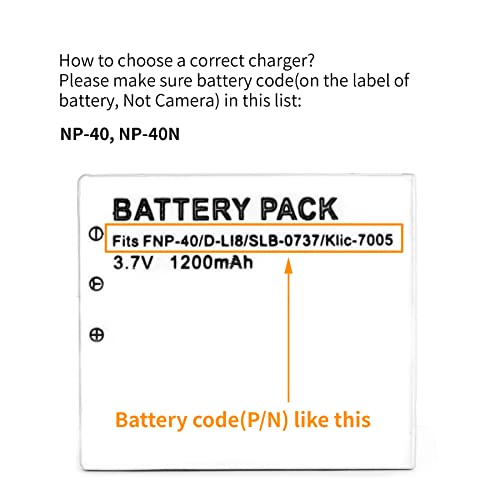 Norifon NP-40 USB Charger for Fujifilm FinePix F402, F403, F420, F455, F460, F470, F480, F610, F650, F700, F710, F810, F811, J50, V10, Z1, Z2 Camera and More - Image 3