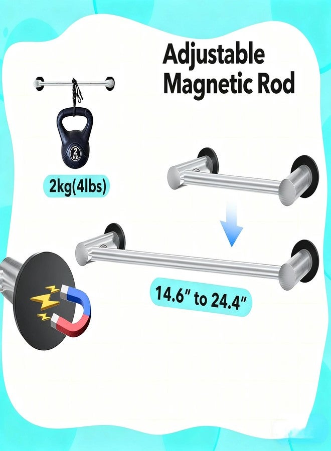 VanPet Magnetic Calendar Rod for Whiteboard, Flip Calendar for Classroom, Anchor Chart Paper Holder, Stainless Steels Magnetic Rod, Classroom Must Haves - Image 3
