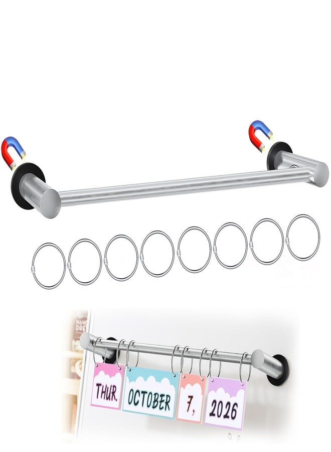 VanPet Magnetic Calendar Rod for Whiteboard, Flip Calendar for Classroom, Anchor Chart Paper Holder, Stainless Steels Magnetic Rod, Classroom Must Haves - Image 1