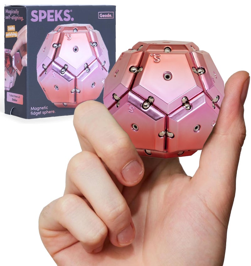 Speks لعبة سبكس جيوود المغناطيسية للعب والتسلية للكبار والمراهقين 14 هدية تخفيف التوتر كرة وردية - Image 3