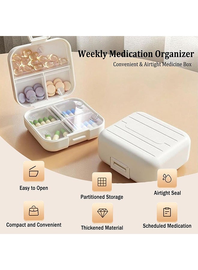 Quantum 3 PCS Pill Organizer Box, Travel Pill Case Container Medication Daily Organizer with Labels, Airtight Daily Medicine Case Container - Image 4