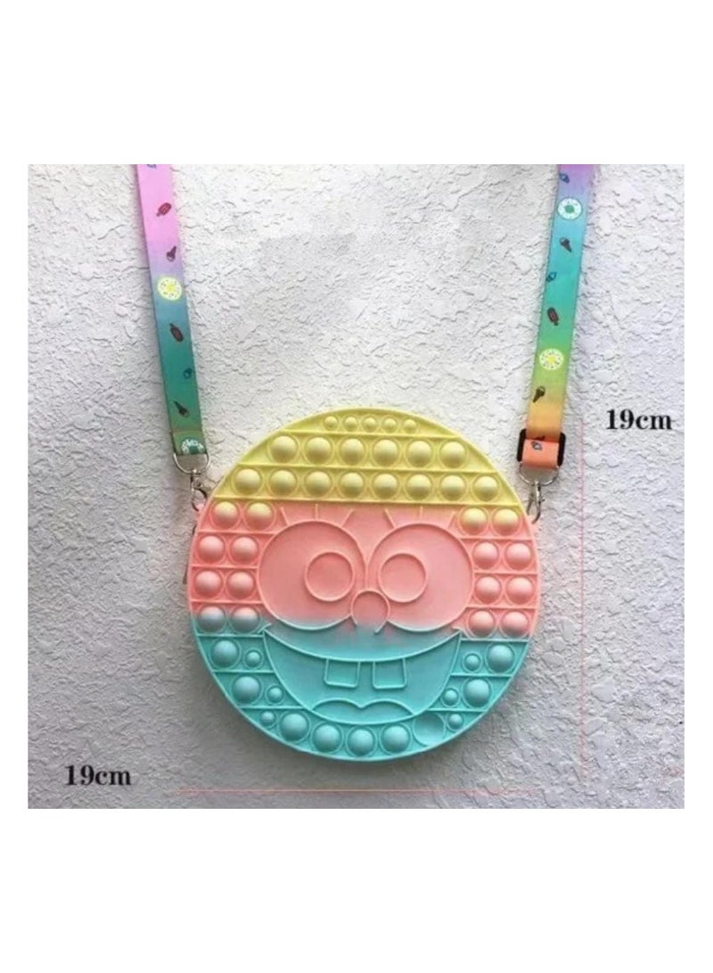 EMZJ Big Size Bubbles Silicone Fidget Purse Toys Push Pop Up Bag