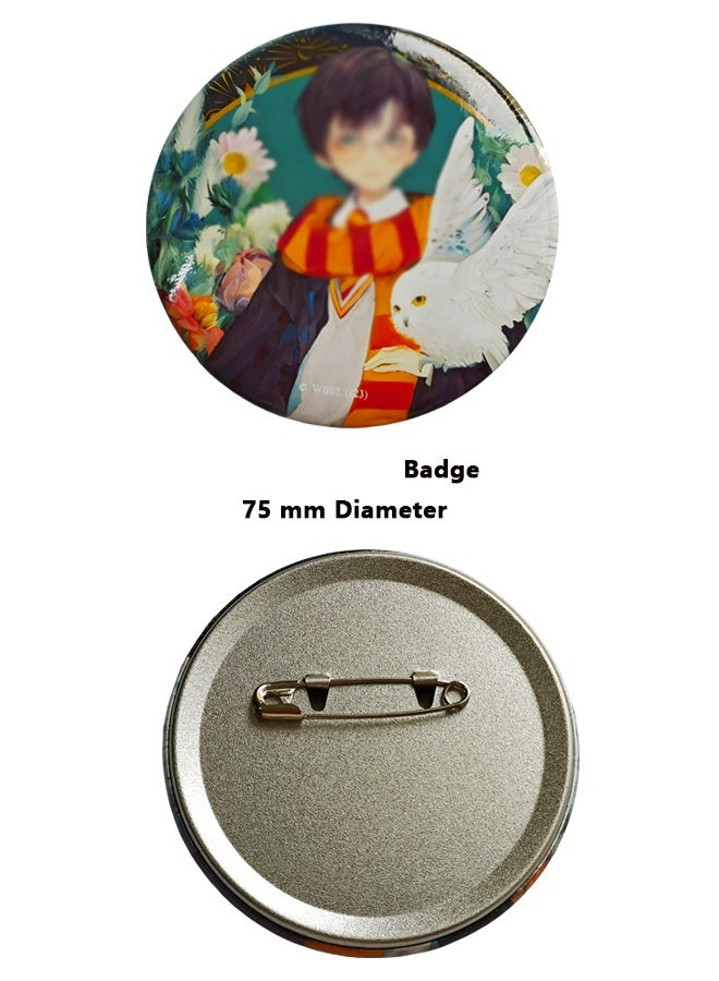 Cosplay Costume,6PCS COS Performing Costume,Wizard School Robe, Wand, Tie, Hat,Glasses and Badge,Kit Gift for Boys and Girls School Costume Robe - Image 2