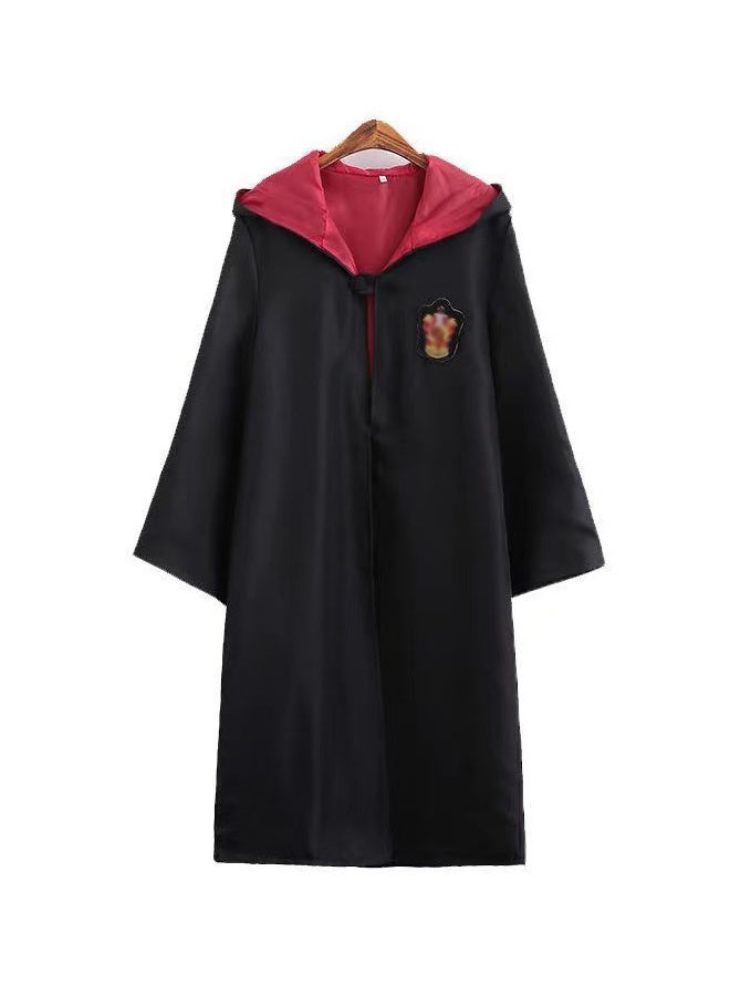 Cosplay Costume,6PCS COS Performing Costume,Wizard School Robe, Wand, Tie, Hat,Glasses and Badge,Kit Gift for Boys and Girls School Costume Robe - Image 3