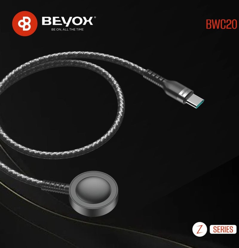BEYOX BWC20 Ultra Magnetic Apple Watch Fast Charging Cable, 120cm Nylon Braided Fast Charging C Cable, Anti-Bending Durable Cord, Magnetic Charger for Apple Watch All Series (Series 1,2,3,4,5,6,7,8,9,10,11,SE and Ultra 1,2,3) - Image 1