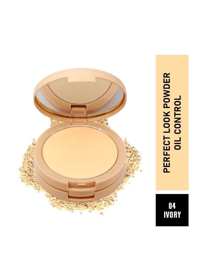 matt look Mattlook Perfect Look Powder 2 In 1 Formula Oil Control Pressed Powder + Base Concealer Face Makeup Ivory (20Gm)  - Image 3