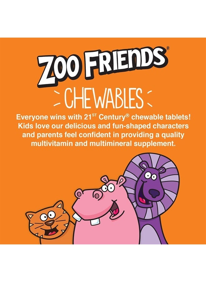 21st Century Zoo Friends with Extra C Chewable Tablets, 60 Count - Image 3