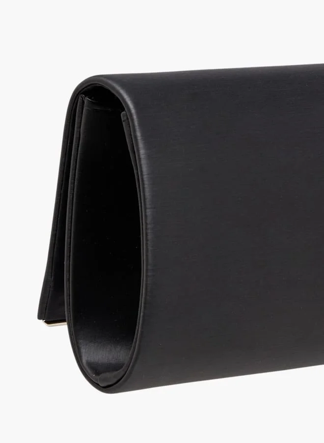 Flora Bella By Shoexpress Women Embellished Clutch with Button Closure and Chain Strap