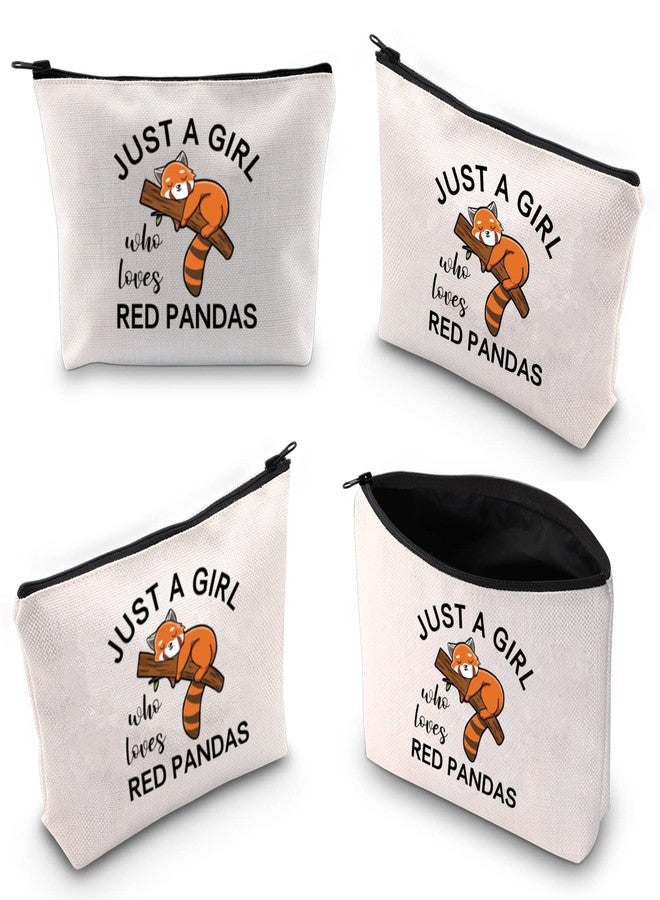 XYANFA Red Panda Makeup Bag Animal Themed Gift Cute Panda Cosmetic Bag Daughter Sister Birthday Zipper Pouch (who loves RED PANDAS) - Image 4