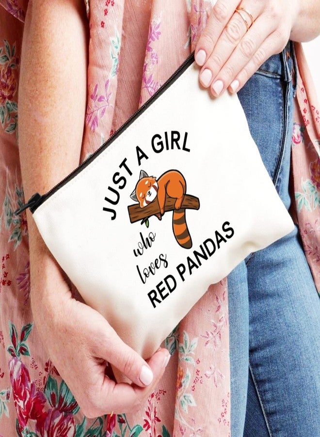 XYANFA Red Panda Makeup Bag Animal Themed Gift Cute Panda Cosmetic Bag Daughter Sister Birthday Zipper Pouch (who loves RED PANDAS) - Image 5