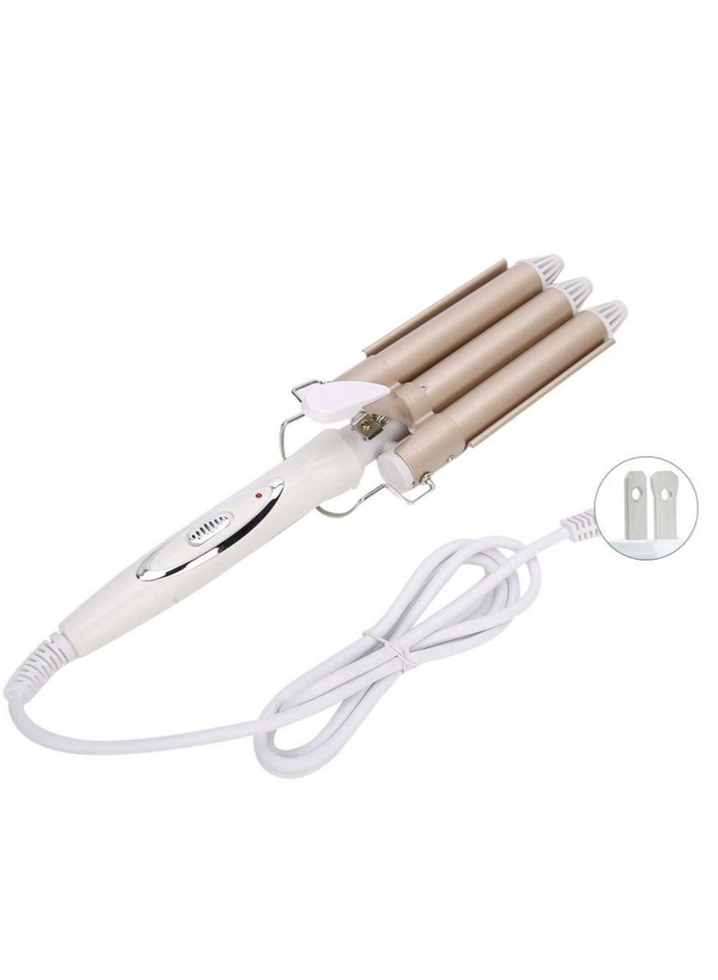 ELTRAZONE 3-barrel Hair Curler Hair Curling Stick Curling Iron Wand Hairdressing Perm Styling Tool - Image 1