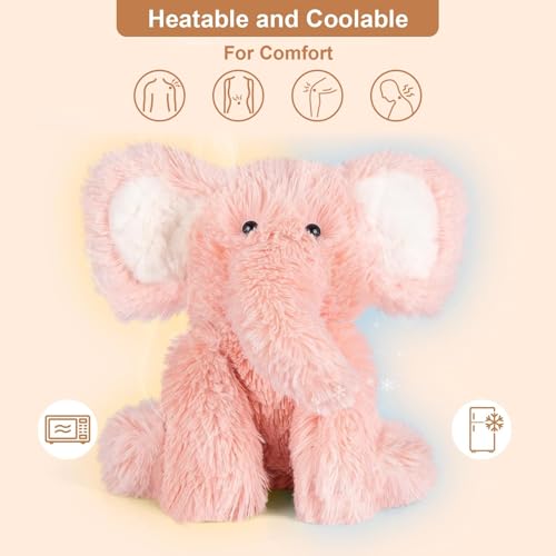 SuzziPals Heatable Coolable Elephant Plushie Microwavable Heating Pad Stress Discomfort Relief Lavender Scented Toy - Image 5