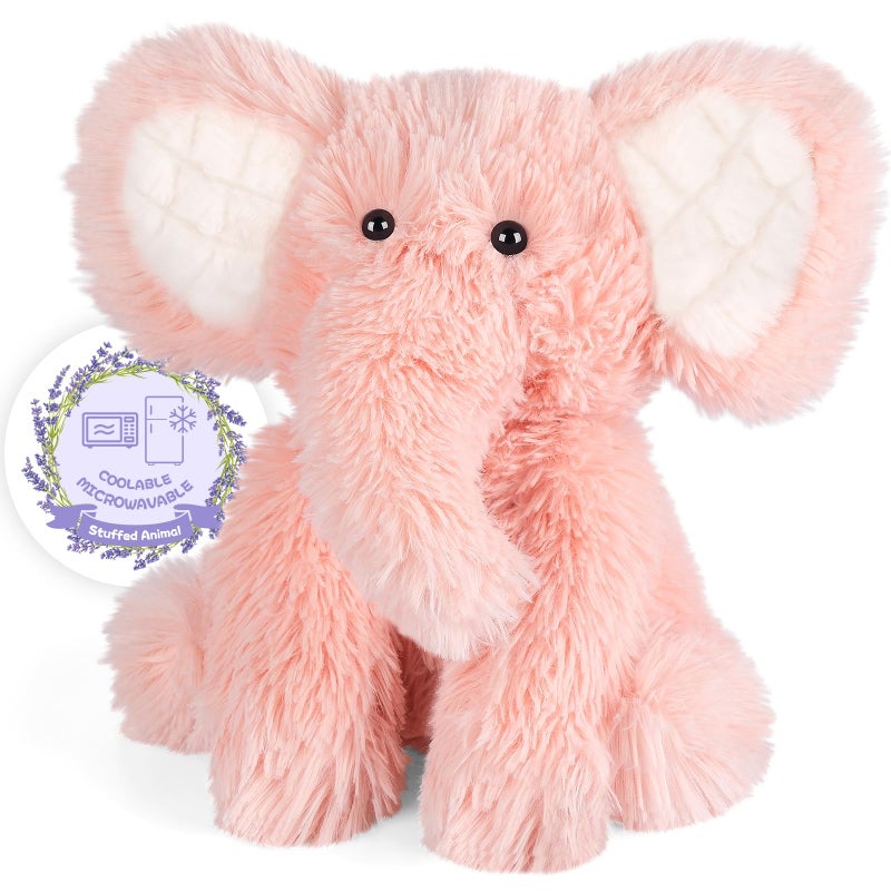 SuzziPals Heatable Coolable Elephant Plushie Microwavable Heating Pad Stress Discomfort Relief Lavender Scented Toy - Image 3