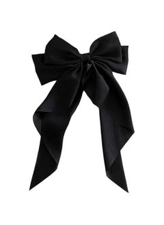 Large Bow Barrettes Silky Satin Hair Bow Clip Long Ribbon Bowknot Hair Pins for Women and Girls French Bow Hair Clip Cute Fashion Hair Accessories