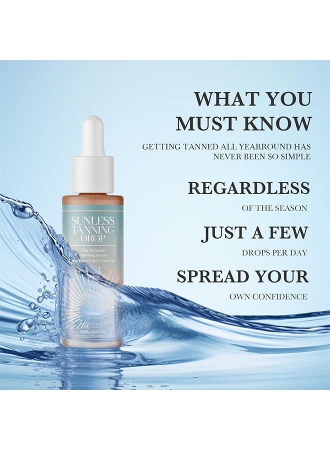 BUSHAID Sunless Tanning Drop, Drinkable Sunless Tanning Drops, Self Tanner for Face & Body, Gradual Tan with Natural-Looking Glow, Easy-to-Use Daily Tanning Drops to Drink for a Bronzed Look, Hydrating Formula - Image 4