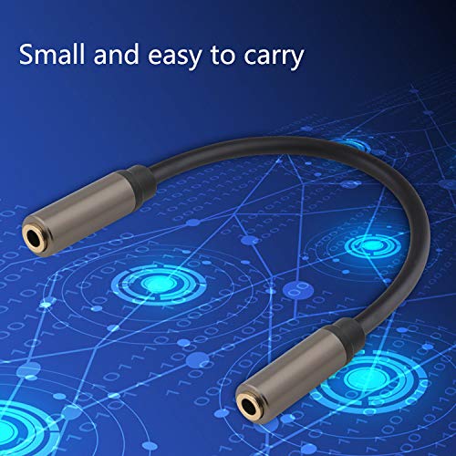 Pasow 3.5mm Female to Female Adapter Cable TRS Stereo Audio AUX Connector Cod for Headphones, Car, HiFi - 15cm/6inch (Coffee) - Image 4