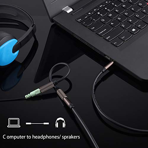 Pasow 3.5mm Female to Female Adapter Cable TRS Stereo Audio AUX Connector Cod for Headphones, Car, HiFi - 15cm/6inch (Coffee) - Image 5