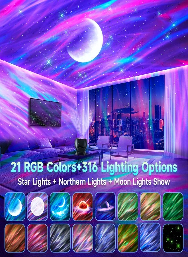 One Fire Galaxy Projector for Bedroom, 21Colors Northern Lights,15White Noise&Bluetooth Star Projector Galaxy Lights, Remote Ambient Lighting,Aurora Halloween Decor Christmas,Gifts for Kids,Adults - Image 2