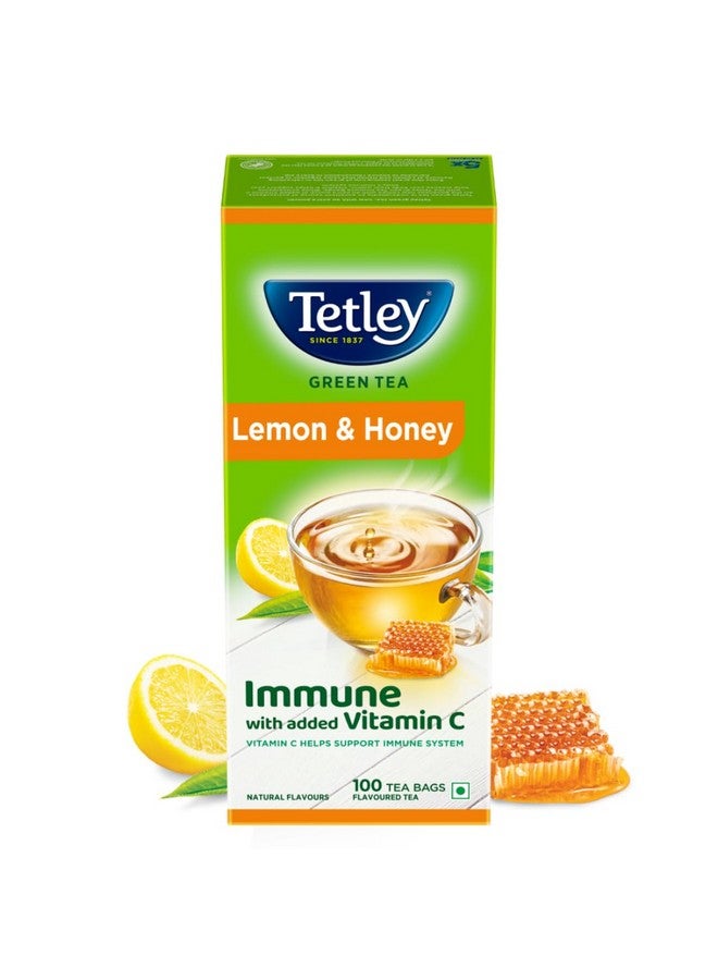 Tetley Tetley Green Tea, Lemon And Honey, 100 Tea Bags, 140 Grams  - Image 1