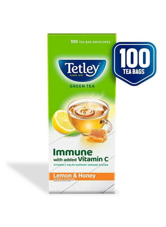 Tetley Tetley Green Tea, Lemon And Honey, 100 Tea Bags, 140 Grams  - Image 2