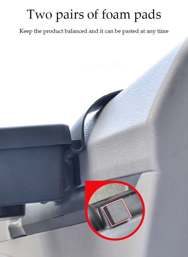 Car Window Storage Tray, Multifunctional Car Storage Box With Cup Holder, Portable Car Cup Holder, Door Side Hanging Storage Rack,Durable And Sturdy, Not Easily Deformed，Used For Storing Mobile Phones, Keys, Cups, Earphone，Black