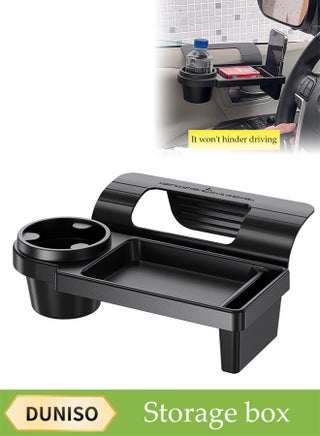 Car Window Storage Tray, Multifunctional Car Storage Box With Cup Holder, Portable Car Cup Holder, Door Side Hanging Storage Rack,Durable And Sturdy, Not Easily Deformed，Used For Storing Mobile Phones, Keys, Cups, Earphone，Black - pzsku/ZF9AE1E5FD59FE8CD7BCEZ/45/1745974535/eee5aa7d-cac6-479c-8f7b-9c4b20b11eac