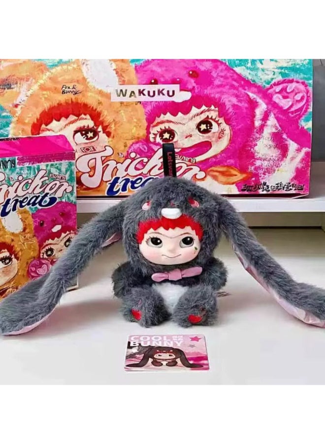 Magical Furry Doll Keyring - Add a touch of cuteness and distinction to your keys or bag with this unique keyring! Featuring a cute cartoon doll with a mischievous expression, soft fur in charming pastel colors, and lightweight, easy-to-attach metal loop, this keyring makes a perfect gift for friends or children and is ideal for office or room decor. - Image 1