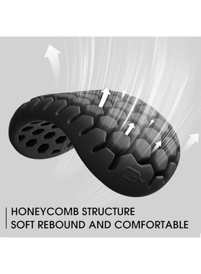 erorex Ergonomic Keyboard Wrist Rest Set With Honeycomb Design – Soft Silicone Support For Pain Relief – Ideal For Office Home Gaming Laptops And Computers Black - Image 4