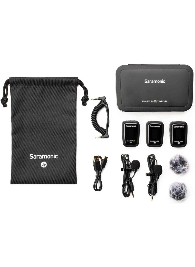 Saramonic Blink 500 Prox B2 | 2-Person Wireless 2.4GHz Clip-On Microphone System with Lavaliers - Image 1