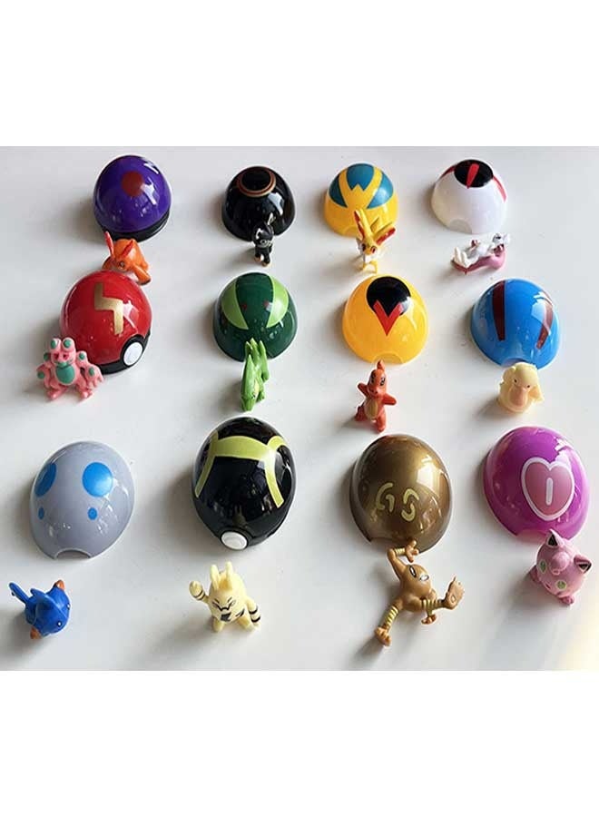 رات سو مجموعة ألعاب مكونة من 12 كرة – مجموعة ألعاب قتال خارقة – شخصيات حركة – مجموعة شخصيات وحوش الجيب – هدية مثالية لحفلات أعياد الميلاد - Image 4