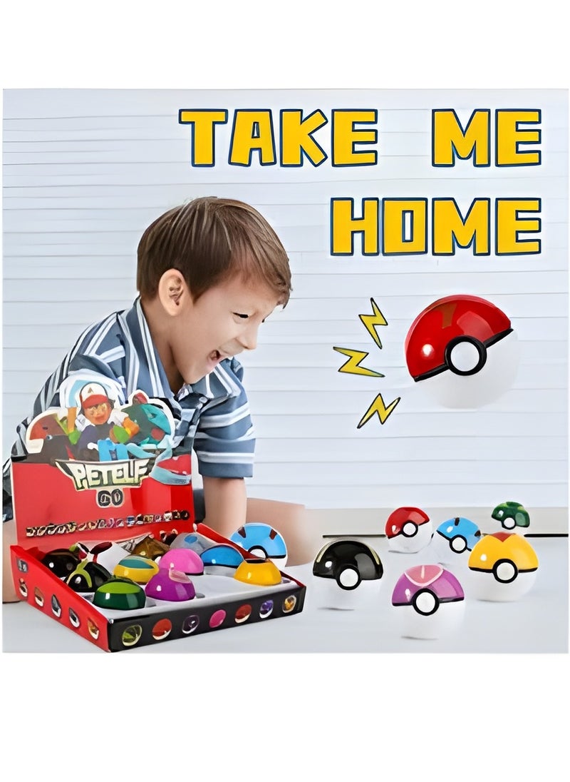 RATSAW - 12Pcs Pokemon Ball Super Fighting Toys Set Action Figures Collection Pocket Monster Action Figure Toy Birthday Party Gift Idea Toy - Image 1