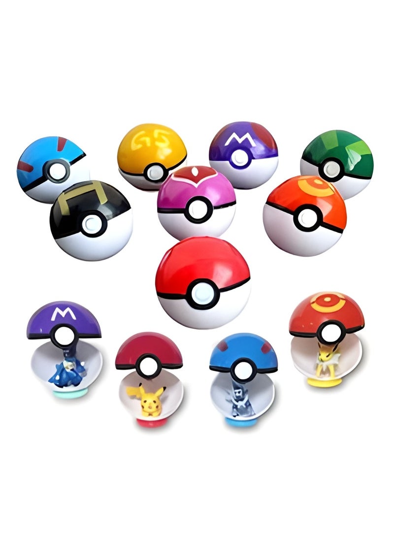 RATSAW - 12Pcs Pokemon Ball Super Fighting Toys Set Action Figures Collection Pocket Monster Action Figure Toy Birthday Party Gift Idea Toy - Image 1