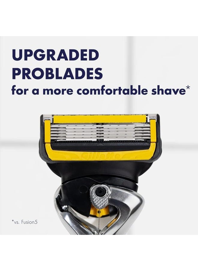 Gillette شفرة حلاقة بروغلايد شيلد للرجال، شفرة 5 شفرات، مع مشذب دقيق، تزييت كومفورتغلايد، انزلاق وراحة، مقبض + 4 شفرات بديلة - Image 4