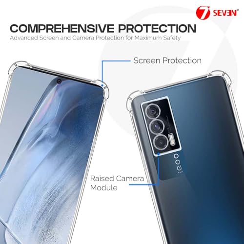 7-Seven 7SEVEN® Back Cover for IQOO 7 5G Transparent Mobile Back Case Shock Proof Design Camera Edges Protection Crystal Clear Phone Case Silicon Soft TPU and Flexible Bumper Phone Cover - Image 3