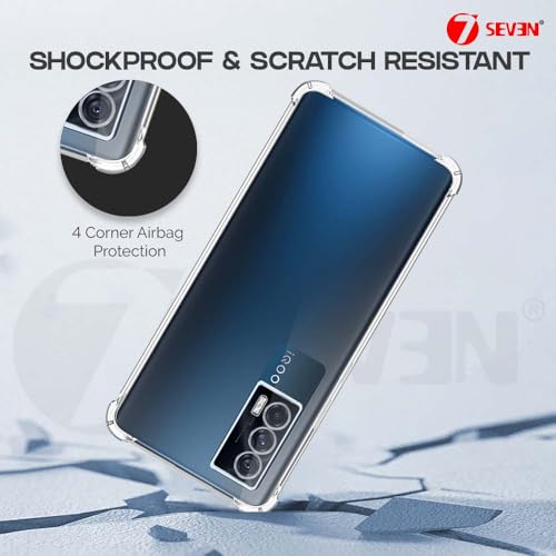 7-Seven 7SEVEN® Back Cover for IQOO 7 5G Transparent Mobile Back Case Shock Proof Design Camera Edges Protection Crystal Clear Phone Case Silicon Soft TPU and Flexible Bumper Phone Cover - Image 4