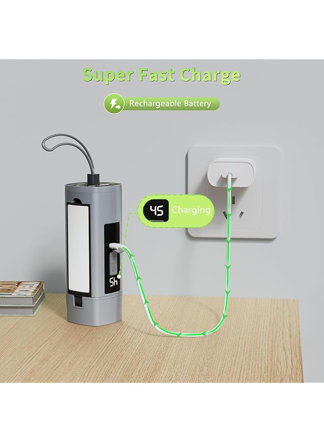 KASTWAVE Camping Lantern Foldable Camping Lights Rechargeable Tent Lights 7 Modes IP54 1500LM Portable Lanterns for Power Outages Emergency Outdoor Hiking Gray - Image 5