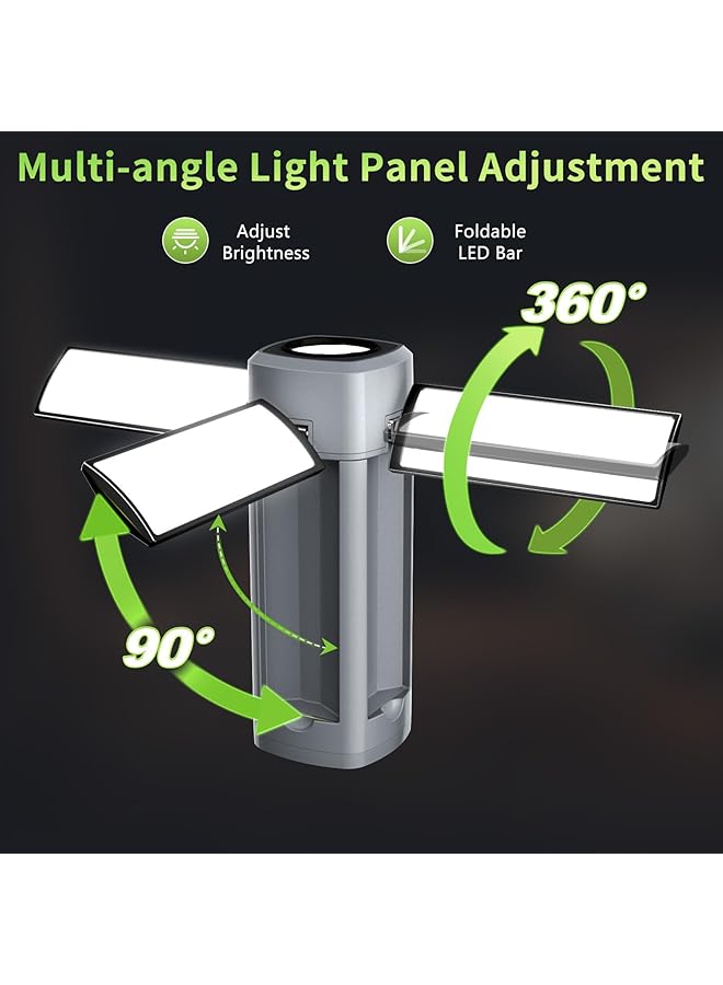 KASTWAVE Camping Lantern Foldable Camping Lights Rechargeable Tent Lights 7 Modes IP54 1500LM Portable Lanterns for Power Outages Emergency Outdoor Hiking Gray - Image 4